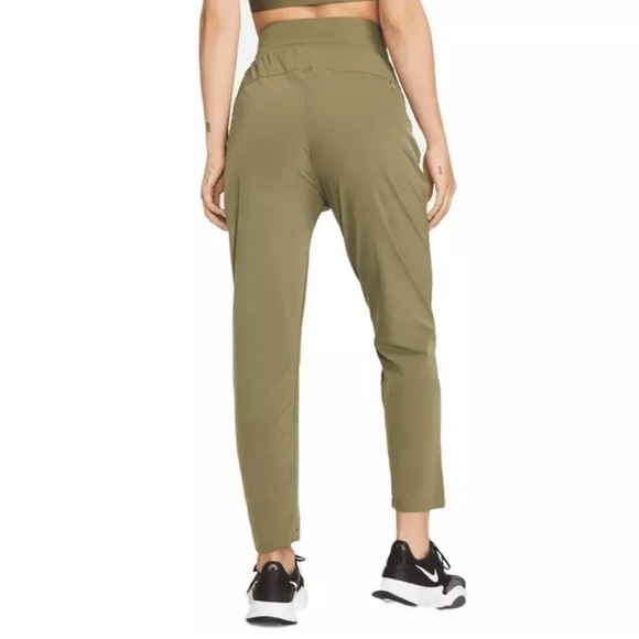 Nike Bliss Luxe 7/8 Training Pants Olive Army Green CU4603-222 Women Size Medium - Picture 2 of 15